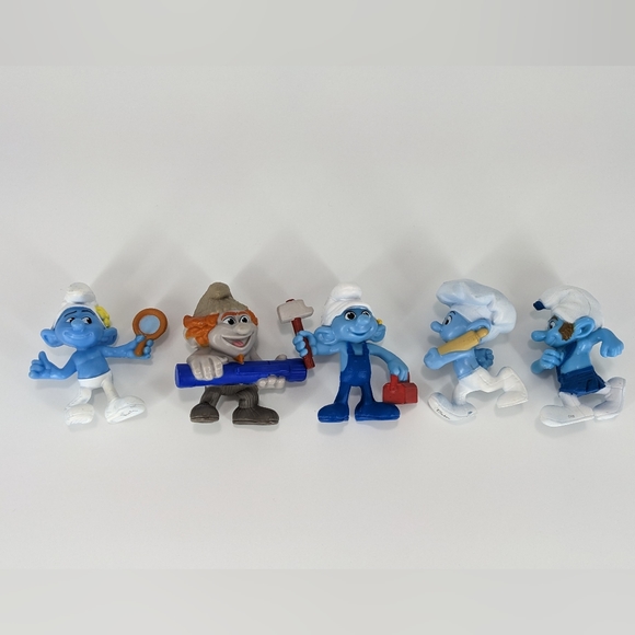 Smurfs McDonald's Happy Meal Toys Smurf Lot (5) - Picture 5 of 9